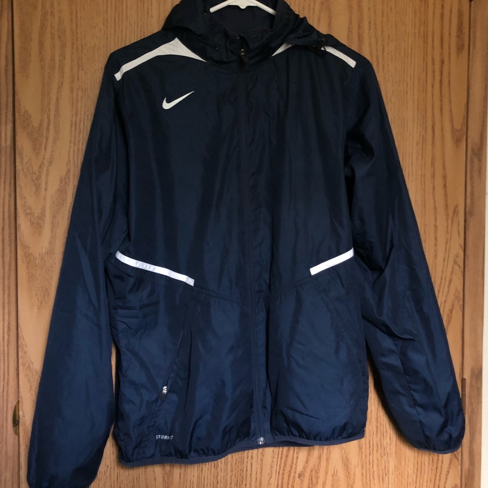 Nike Storm-Fit Lightweight Rain Jacket Size L Navy - Picture 1 of 7